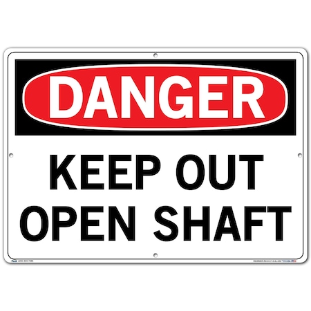 Vestil Aluminum Sign, 14-1/2" H, 20-1/2" W, Aluminum, Rectangle, SI-D-07-E-AL-040 SI-D-07-E-AL-040